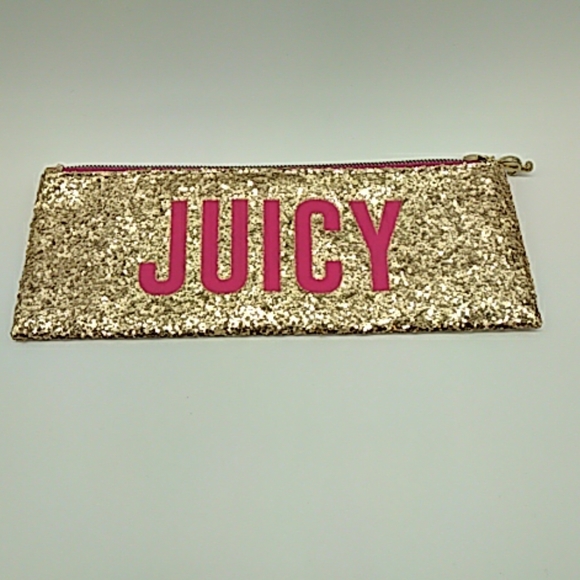 Juicy Couture Handbags - Juicy Couture makeup bag or pencil case gold